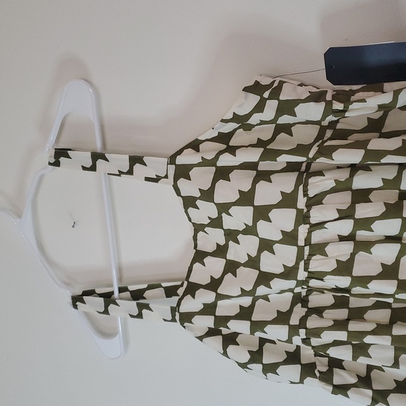 NWT Melrose And Market Olive Ivory Square Neck Maxi Dress XL - Picture 4 of 13